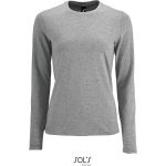 Tričko dámské s dlouhým rukávem Sols Imperial LSL Women grey melange