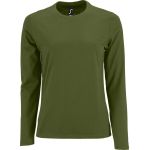 Tričko dámské s dlouhým rukávem Sols Imperial LSL Women dark khaki