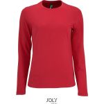 Tričko dámské s dlouhým rukávem Sols Imperial LSL Women red