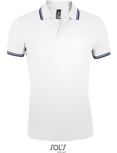 Men's polo shirt Sols Pasadena Men white/navy