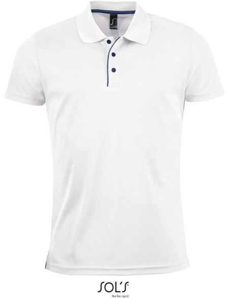 Herren-Sportpoloshirt Sols Performer Men weiß