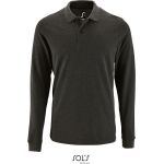 Polokošile pánská s dlouhým rukávem Sols Perfect LSL Men charcoal melange