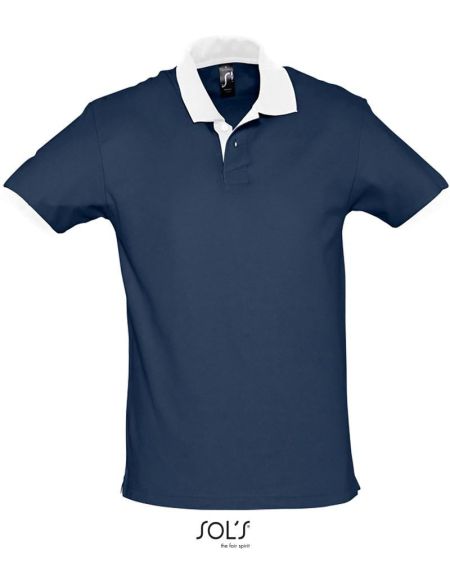 Polokošile pánská Sols Prince white/french navy