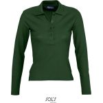 Women's polo shirt with long sleeves Sols Podium golf green