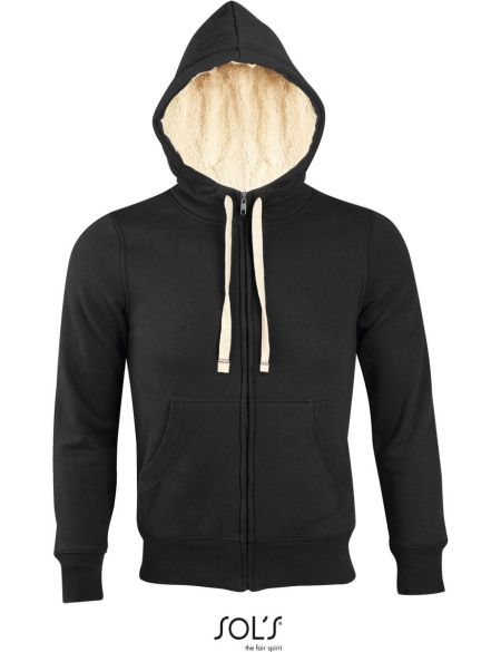 Mikina unisex s kapucí Sols Sherpa black