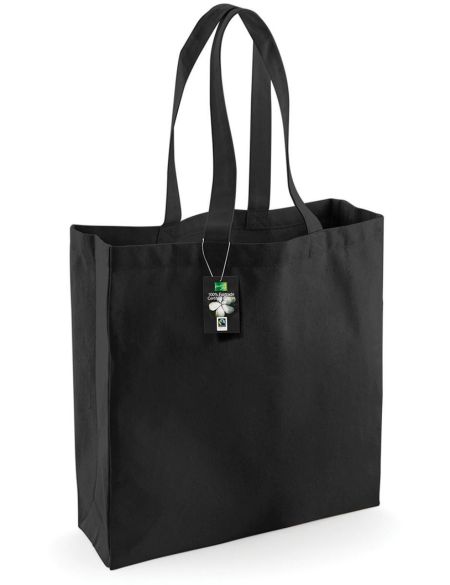 Fairtrade cotton shopping bag Westford Mill W623 black
