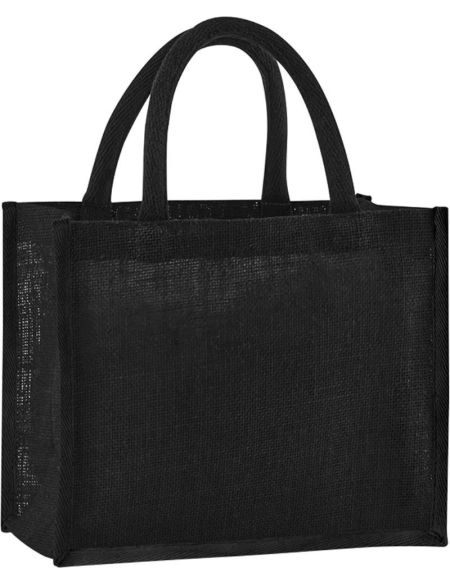 Taška nákupní jutová midi Westford Mill W473 black/black