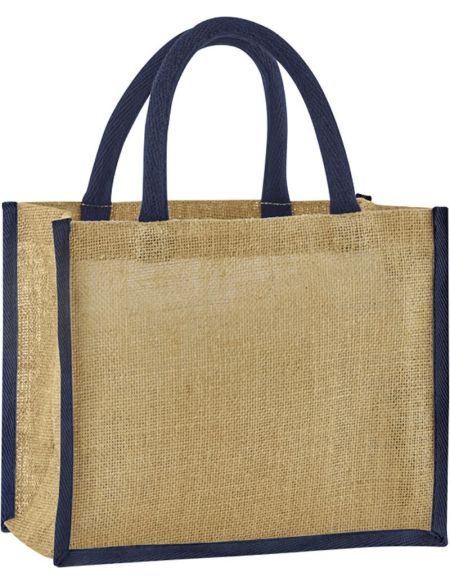 Taška nákupní jutová midi Westford Mill W473 black/black