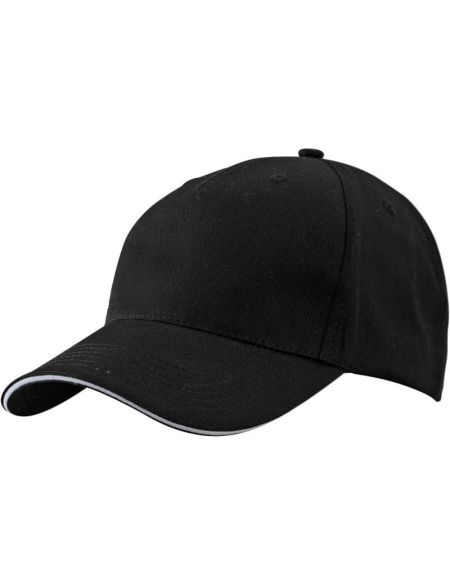 Sandwich cap Myrtle Beach MB6526 black/light grey