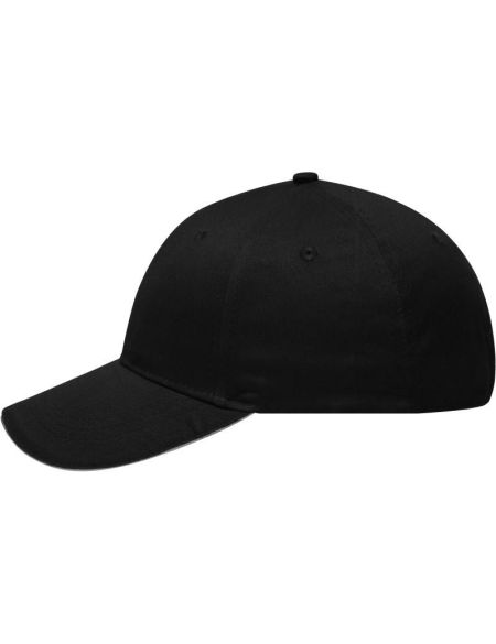 Sandwich cap Myrtle Beach MB6212 black/light grey