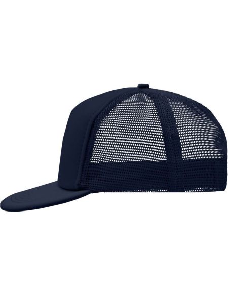 Kšiltovka síťovaná s plochým kšiltem Myrtle Beach MB6207 white/black