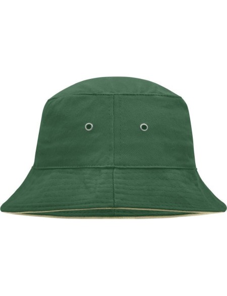 Fishing hat with brim Myrtle Beach MB12 dark green/beige size L/XL