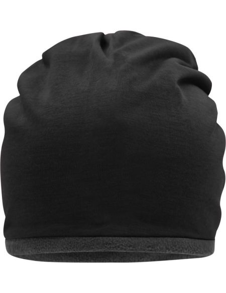 Jersey-Mütze mit Fleecefutter Myrtle Beach MB7131 schwarz/carbon