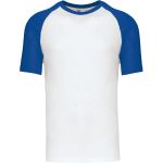Tričko baseballové Kariban K330 white/royal blue