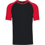 Tričko baseballové Kariban K330 black/red