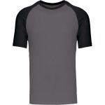 Tričko baseballové Kariban K330 slate grey/black