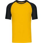 Tričko baseballové Kariban K330 yellow/black