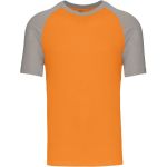 Tričko baseballové Kariban K330 orange/light grey