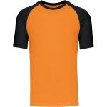 Tričko baseballové Kariban K330 orange/black