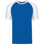 Tričko baseballové Kariban K330 aqua blue/white