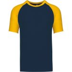 Tričko baseballové Kariban K330 navy/yellow