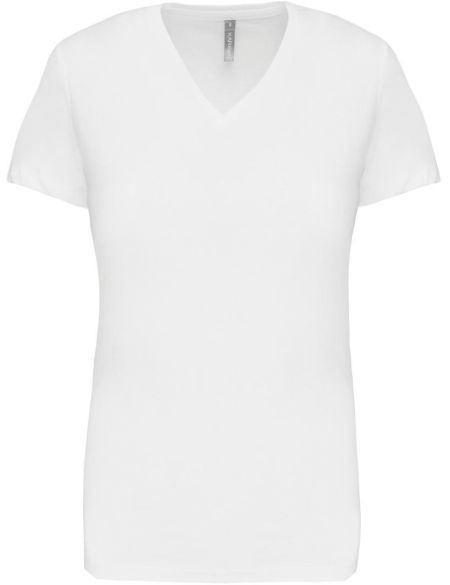 Tričko dámské s výstřihem do V Kariban K381 white