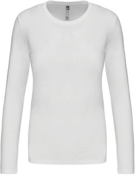 Tričko dámské s dlouhým rukávem Kariban K383 white
