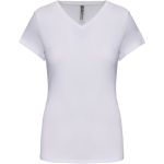Tričko dámské elastické s výstřihem V Kariban K3015 white