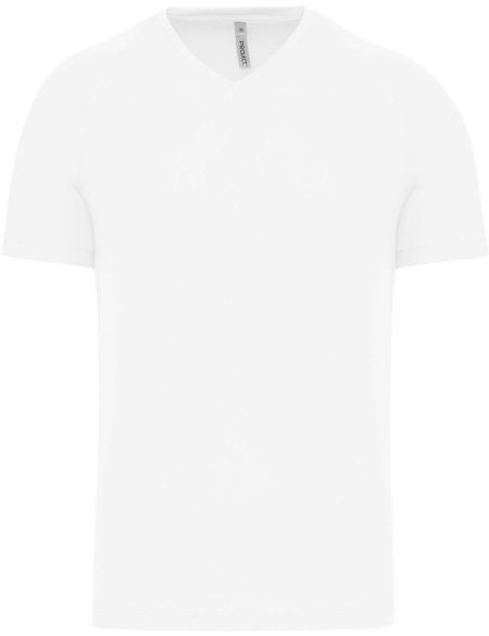 Tričko pánské sportovní s výstřihem do V Kariban ProAct PA476 white