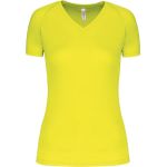 Tričko dámské sportovní s výstřihem do V Kariban ProAct PA477 fluorescent yellow