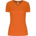 Tričko dámské sportovní s výstřihem do V Kariban ProAct PA477 fluorescent orange