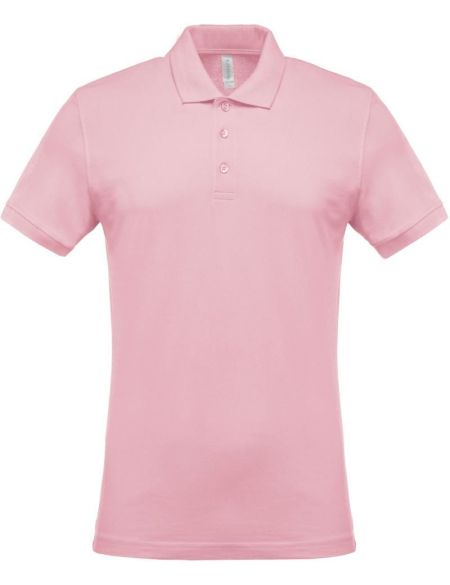 Polo shirt men's piqué Kariban K254 pale pink