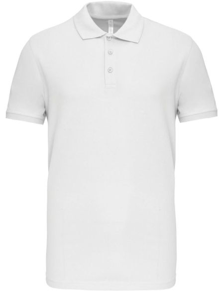 Polo shirt men's elastic piqué Kariban K239 white