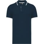 Polokošile pánská kontrastní piqué Kariban K245 navy/white/light turquoise