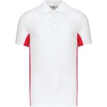 Polokošile pánská 2- barevné piqué sportovní Kariban K232 white/red