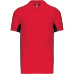 Polokošile pánská 2- barevné piqué sportovní Kariban K232 red/black