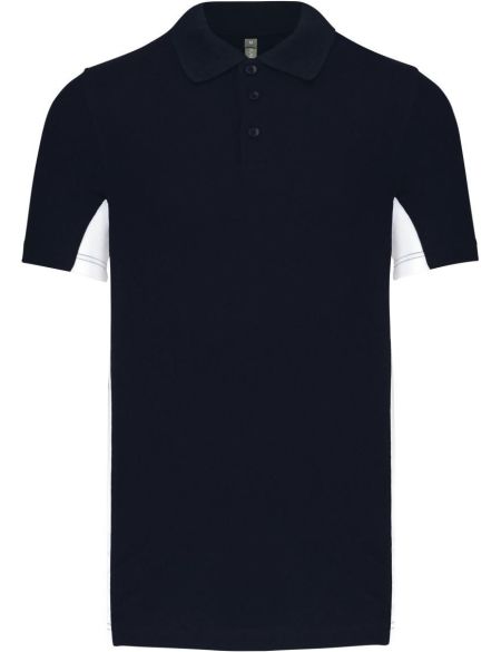 Polokošile pánská 2- barevné piqué sportovní Kariban K232 white/red