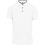 Polokošile pánská s mao límcem Kariban K223 white/navy