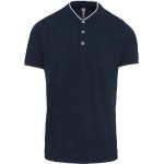 Polokošile pánská s mao límcem Kariban K223 navy/white