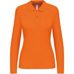 Polokošile dámská piqué s dlouhým rukávem Kariban K244 orange