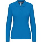 Polokošile dámská piqué s dlouhým rukávem Kariban K244 tropical blue