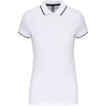 Polokošile dámská kontrastní piqué Kariban K252 white/navy/white