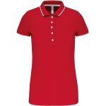 Polokošile dámská kontrastní piqué Kariban K252 red/white/navy