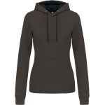 Mikina dámská s kontrastní kapucí Kariban K465 dark grey/black