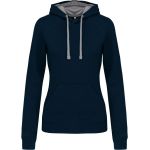 Mikina dámská s kontrastní kapucí Kariban K465 navy/fine grey