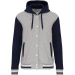 Unisex university jacket Teddy Kariban K4003 oxford grey/navy/white