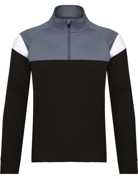 Mikina dětská tréninková s 1/4 zipem Kariban ProAct PA388 black/sporty grey