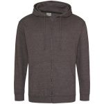 Mikina s kapucí Just Hoods Zoodie AWJH050 charcoal heather