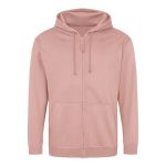 Mikina s kapucí Just Hoods Zoodie AWJH050 dusty pink