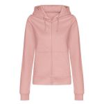 Mikina dámská s kapucí Just Hoods Women´s College Zoodie AWJH050F dusty pink